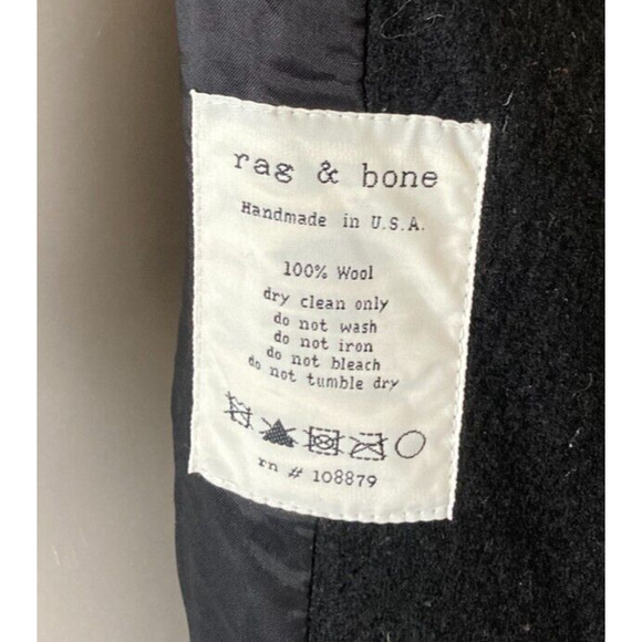 Vintage Rag & Bone Handmade Wool Jacket – Early Runway NY Era, Size 6 - Picture 9 of 12
